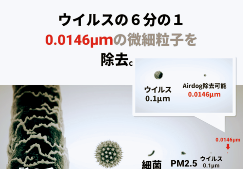 安心・安全　ウイルスの1/6まで除去　　